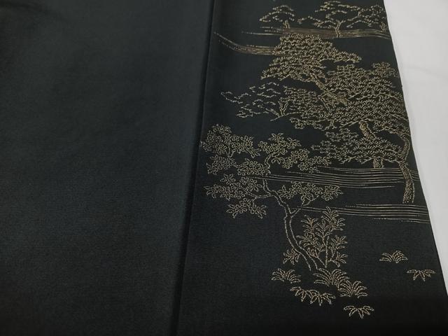 平和屋着物■豪華黒留袖　寿光織　風景文　暈し染め　金彩　正絹　逸品　CABK9813xe