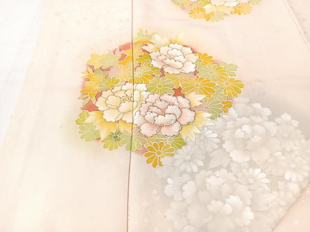 平和屋着物■訪問着　刺繍　花丸文　金彩　正絹　逸品　CABK9816xe