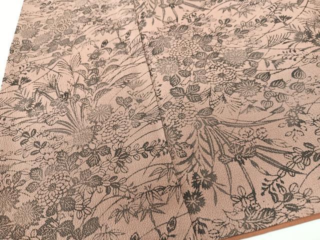 平和屋着物■上質な小紋　草花文　鬼しぼ縮緬　胴抜き仕立て　正絹　逸品　CABK9820xe