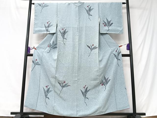 平和屋着物■上質な小紋　草花文　正絹　逸品　CABK9822xe
