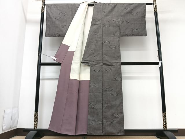 平和屋着物■本場大島紬　７マルキ　花唐草文　正絹　逸品　CABK9823xe