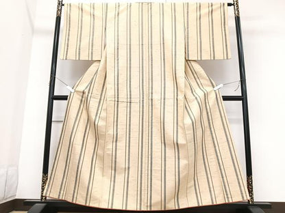 平和屋着物■上質な紬　間道　正絹　逸品　CABK9824xe