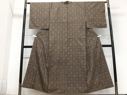 平和屋着物■本場大島紬　割り込み絣　正絹　逸品　CABK9825xe