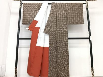 平和屋着物■本場大島紬　割り込み絣　正絹　逸品　CABK9825xe