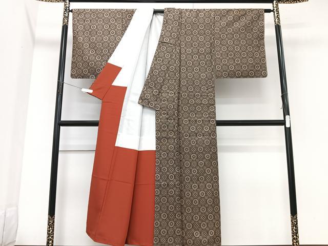 平和屋着物■本場大島紬　割り込み絣　正絹　逸品　CABK9825xe