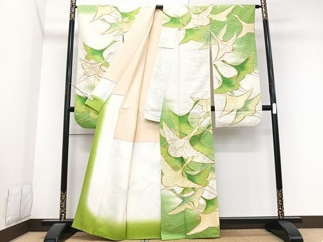 平和屋着物■豪華振袖　駒刺繍　飛鶴文　金彩　正絹　逸品　CABK9826xe
