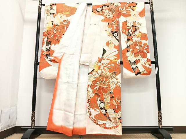 平和屋着物■豪華振袖　駒刺繍　短冊花鼓文　金彩　正絹　逸品　CABK9834xe