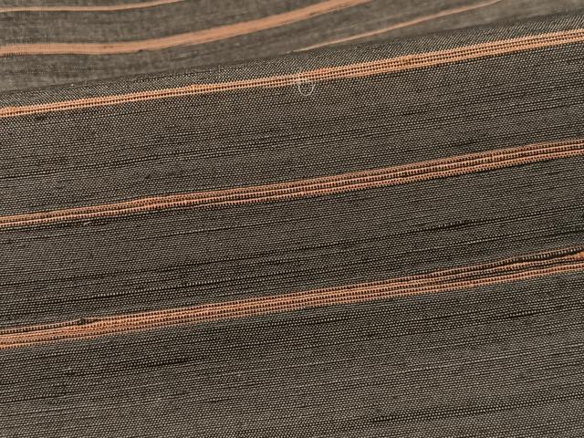 平和屋着物■上質な紬　横段文　正絹　逸品　CABK9838xe
