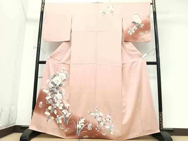 平和屋着物■訪問着　草花文　暈し染め　正絹　逸品　CABK9840xe