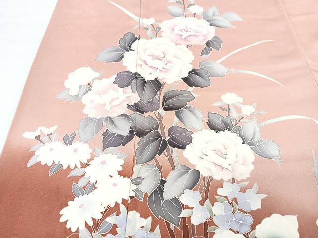 平和屋着物■訪問着　草花文　暈し染め　正絹　逸品　CABK9840xe