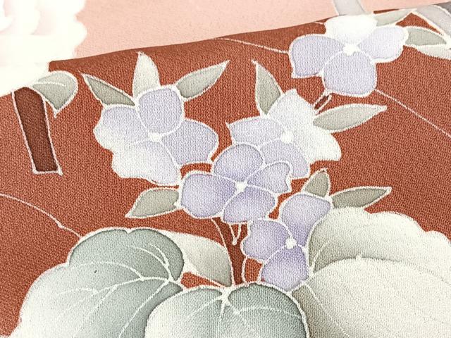 平和屋着物■訪問着　草花文　暈し染め　正絹　逸品　CABK9840xe