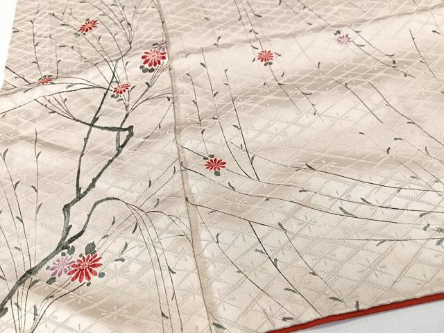 平和屋着物■上質な小紋　枝花文　正絹　逸品　CABK9841xe