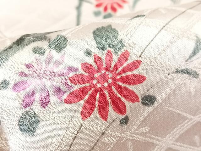 平和屋着物■上質な小紋　枝花文　正絹　逸品　CABK9841xe