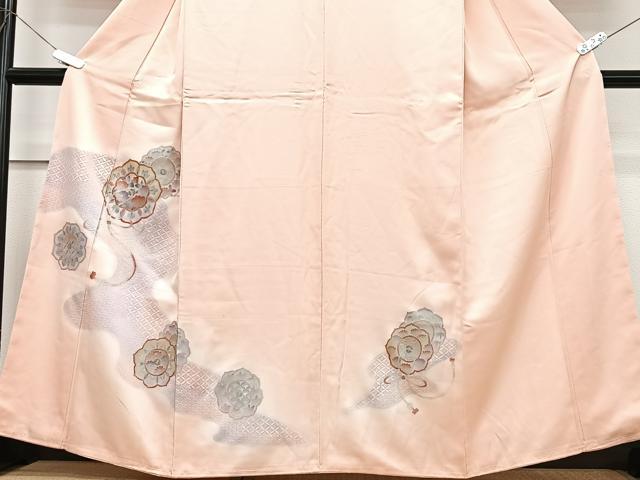 平和屋着物■訪問着　鏡裏花文　暈し染め　金彩　正絹　逸品　CABK9844xe