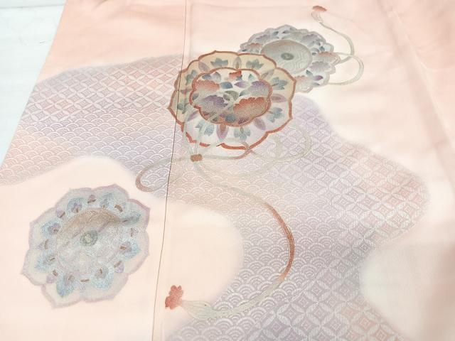 平和屋着物■訪問着　鏡裏花文　暈し染め　金彩　正絹　逸品　CABK9844xe