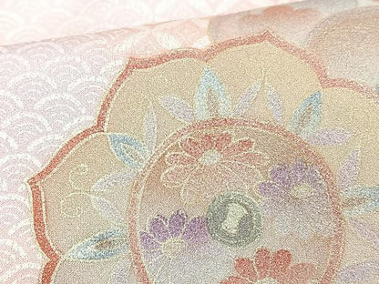 平和屋着物■訪問着　鏡裏花文　暈し染め　金彩　正絹　逸品　CABK9844xe