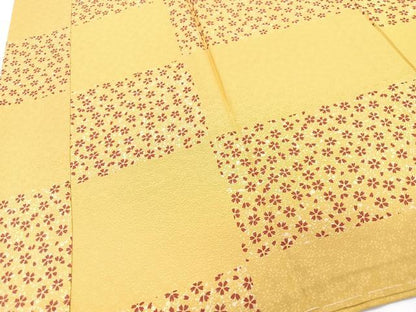 平和屋着物■長襦袢　無双仕立て　舞桜文　正絹　逸品　CABK9848xe