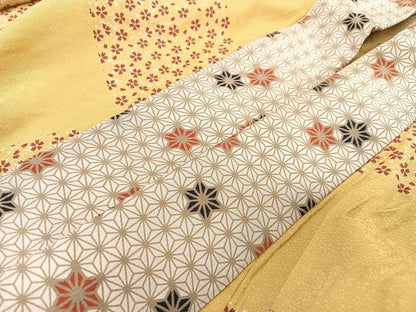 平和屋着物■長襦袢　無双仕立て　舞桜文　正絹　逸品　CABK9848xe