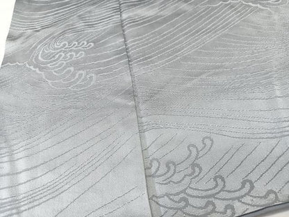 平和屋着物■上質な色無地　立波地紋　秘色色　正絹　逸品　CABK9851xe