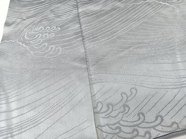 平和屋着物■上質な色無地　立波地紋　秘色色　正絹　逸品　CABK9851xe
