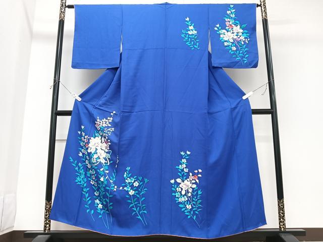 平和屋着物■訪問着　手描き　草花文　正絹　逸品　CABK9854xe