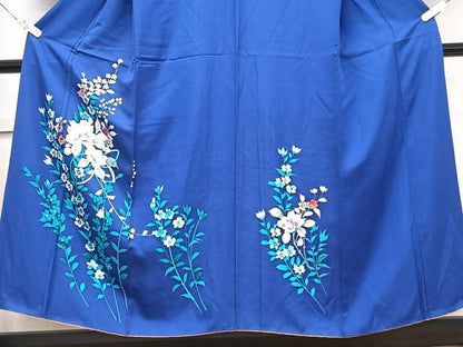 平和屋着物■訪問着　手描き　草花文　正絹　逸品　CABK9854xe