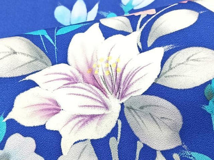 平和屋着物■訪問着　手描き　草花文　正絹　逸品　CABK9854xe