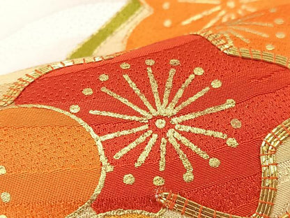 平和屋着物■豪華振袖　駒刺繍　短冊花丸文　金彩　正絹　逸品　CABK9857xe