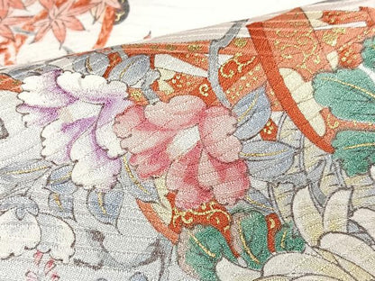 平和屋着物■豪華振袖　花車文　金彩　正絹　逸品　CABK9858xe