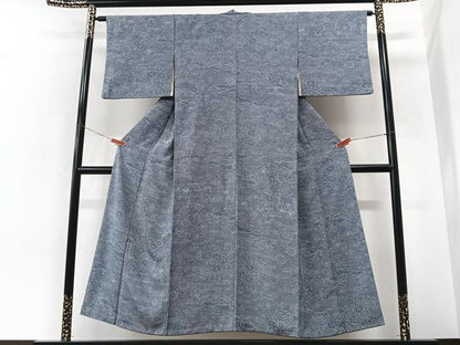 平和屋着物■江戸小紋　風景花文　鮫小紋柄　正絹　逸品　CABK9862xe