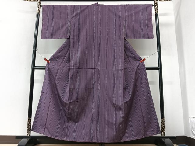 平和屋着物■上質な小紋　縞　正絹　逸品　未使用　CABK9863xe