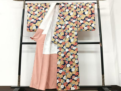 平和屋着物■上質な小紋　花尽くし　正絹　逸品　CABK9864xe