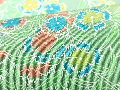平和屋着物■上質な小紋　草花文　暈し染め　正絹　逸品　CABK9866xe