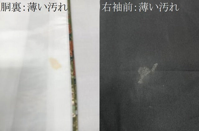 平和屋着物■豪華黒留袖　文箱草花文　暈し染め　金彩　正絹　逸品　CABK9869xe