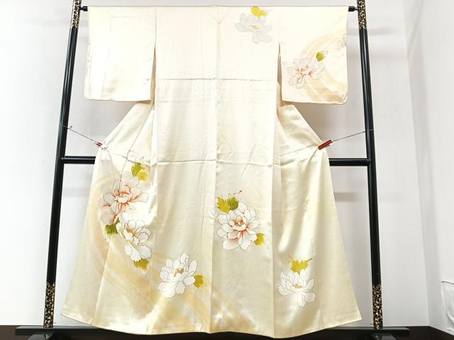平和屋着物■訪問着　駒刺繍　舞花文　暈し染め　正絹　逸品　CABK9873xe