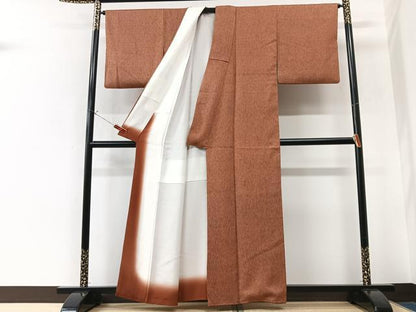 平和屋着物■上質な小紋　霞文　正絹　逸品　CABK9881xe