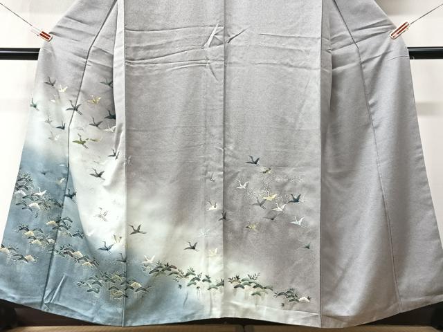 平和屋着物■訪問着　螺鈿　飛鳥松文　暈し染め　金彩　正絹　逸品　CABK9882xe