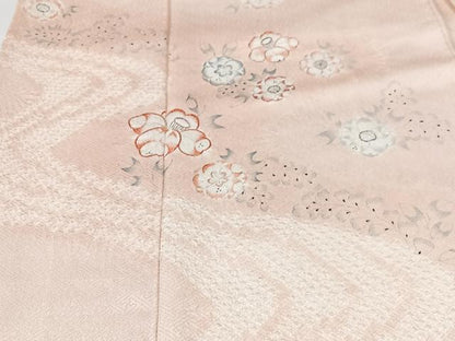 平和屋着物■訪問着　刺繍　絞り　辻が花　流水花文　正絹　逸品　CABK9888xe