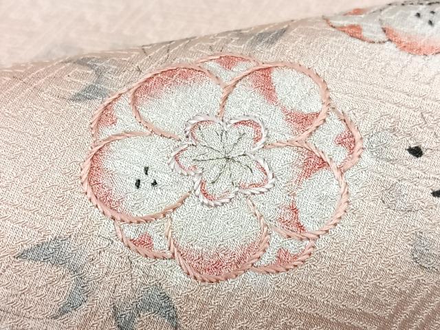 平和屋着物■訪問着　刺繍　絞り　辻が花　流水花文　正絹　逸品　CABK9888xe