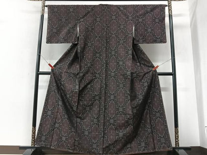 平和屋着物■本場大島紬　花菱文　正絹　逸品　未使用　CABK9892xe