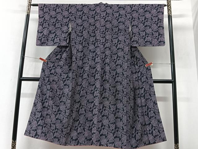 平和屋着物■上質な小紋　孔雀文　正絹　逸品　CABK9893xe