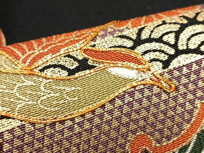 平和屋着物■豪華黒留袖　駒刺繍　雪輪花鳥文　金彩　正絹　逸品　CABK9894xe