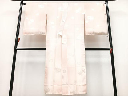 平和屋着物■長襦袢　袷　舞梅地紋　正絹　逸品　未使用　CABK9896xe