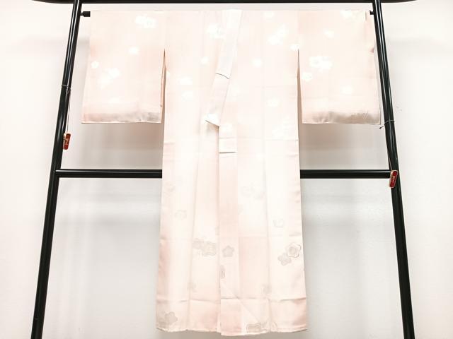 平和屋着物■長襦袢　袷　舞梅地紋　正絹　逸品　未使用　CABK9896xe