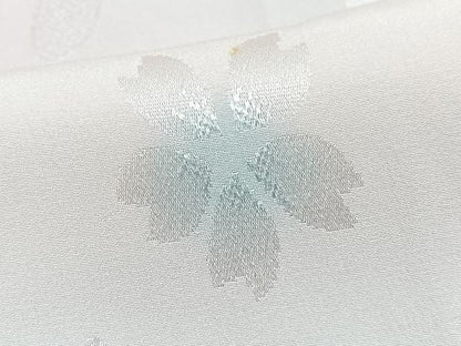 平和屋着物■長襦袢　無双仕立て　舞桜地紋　虹暈し染め　正絹　逸品　CABK9902xe