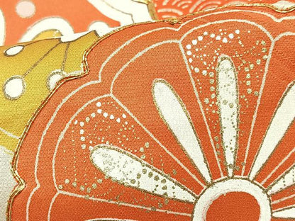 平和屋着物■豪華振袖　駒刺繍　雲取り花丸文　金彩　正絹　逸品　CABK9910xe