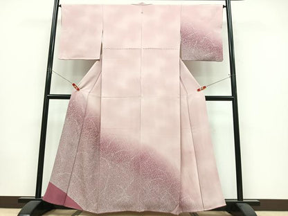 平和屋着物■訪問着　芝草文　暈し染め　金彩　正絹　逸品　CABK9921xe