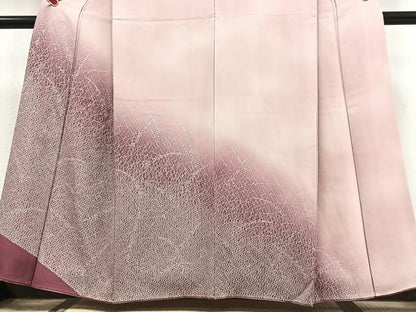 平和屋着物■訪問着　芝草文　暈し染め　金彩　正絹　逸品　CABK9921xe