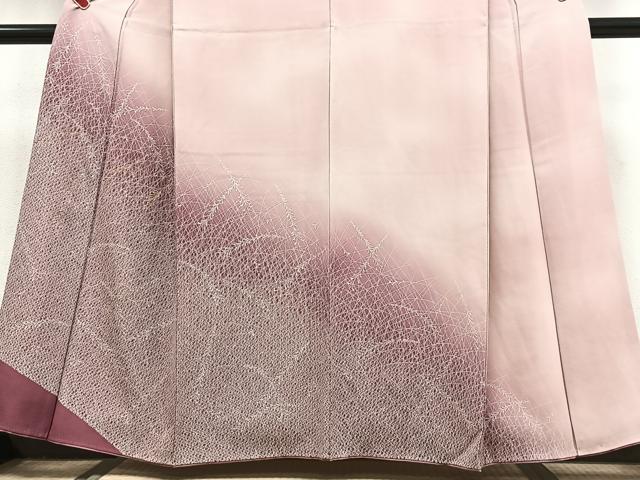 平和屋着物■訪問着　芝草文　暈し染め　金彩　正絹　逸品　CABK9921xe