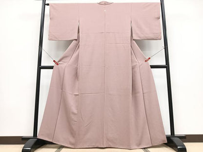 平和屋着物■上質な色無地　石竹色　正絹　逸品　CABK9923xe